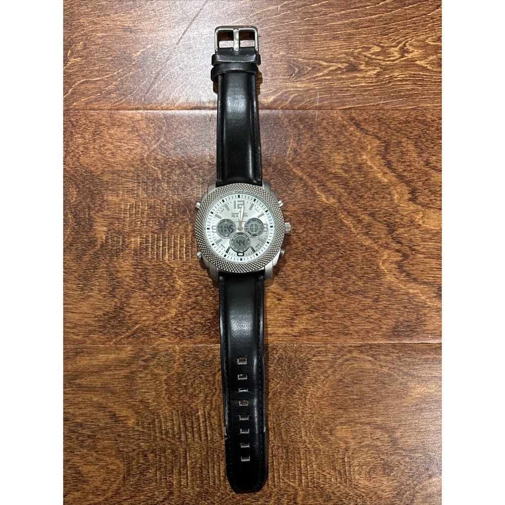 Kenneth Cole Reaction Men's Chronograph/Electric Black leather Band Watch Rk1371